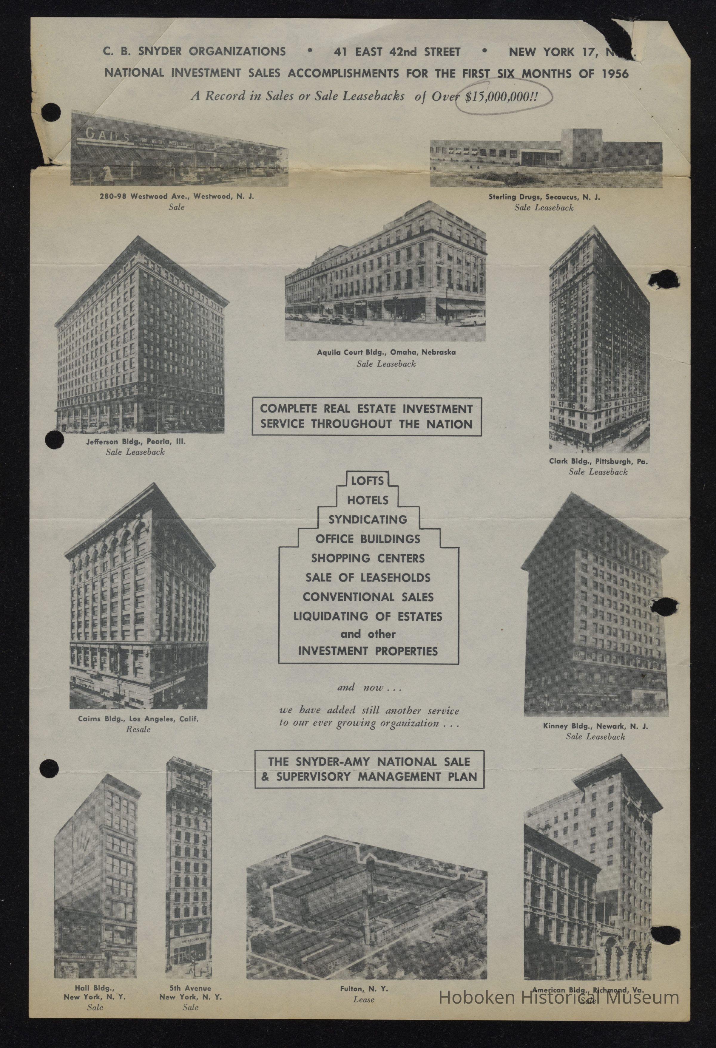 Advertising flier for national real estate investment services. picture number 1