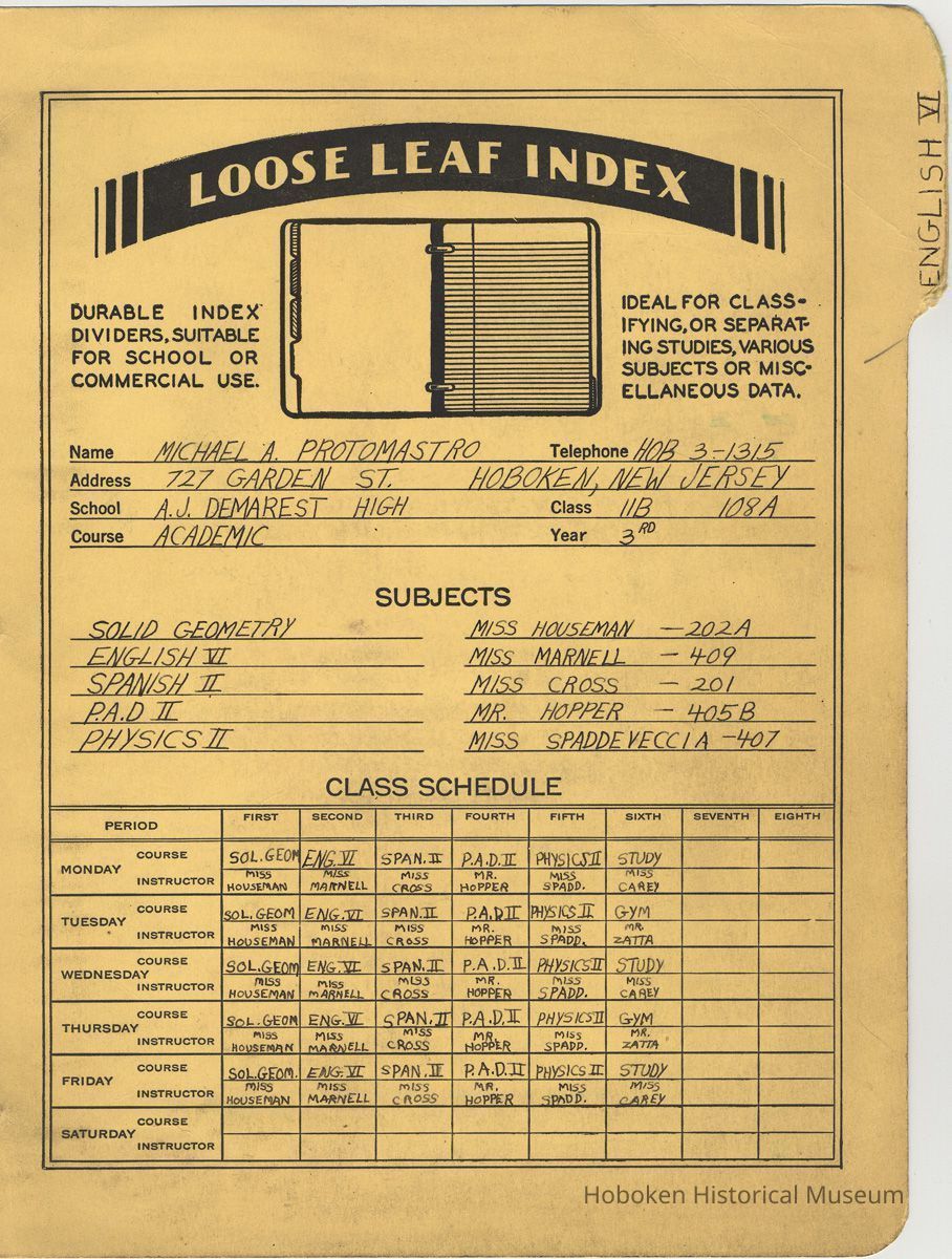 loose leaf index