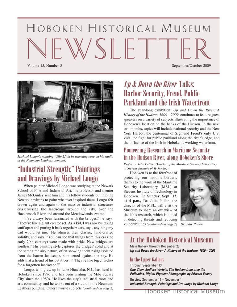 Hoboken Historical Museum Newsletter [Second Series], Volume 15, Number 5, Sept.-Oct. 2009. picture number 1