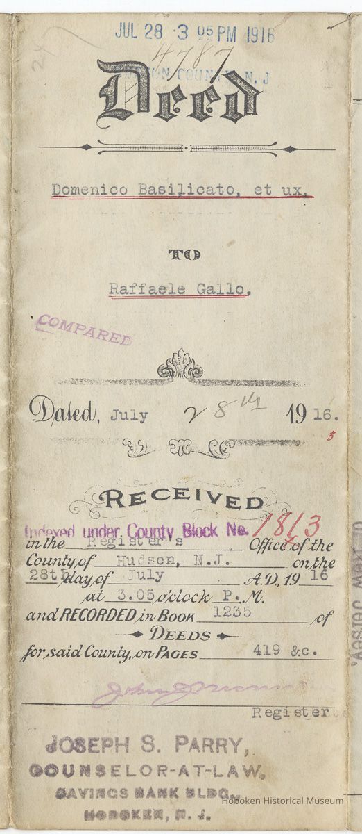 Digital images of Extension of Mortgage, William A. Draesel to Samuel Massarsky, July 27, 1914. picture number 1