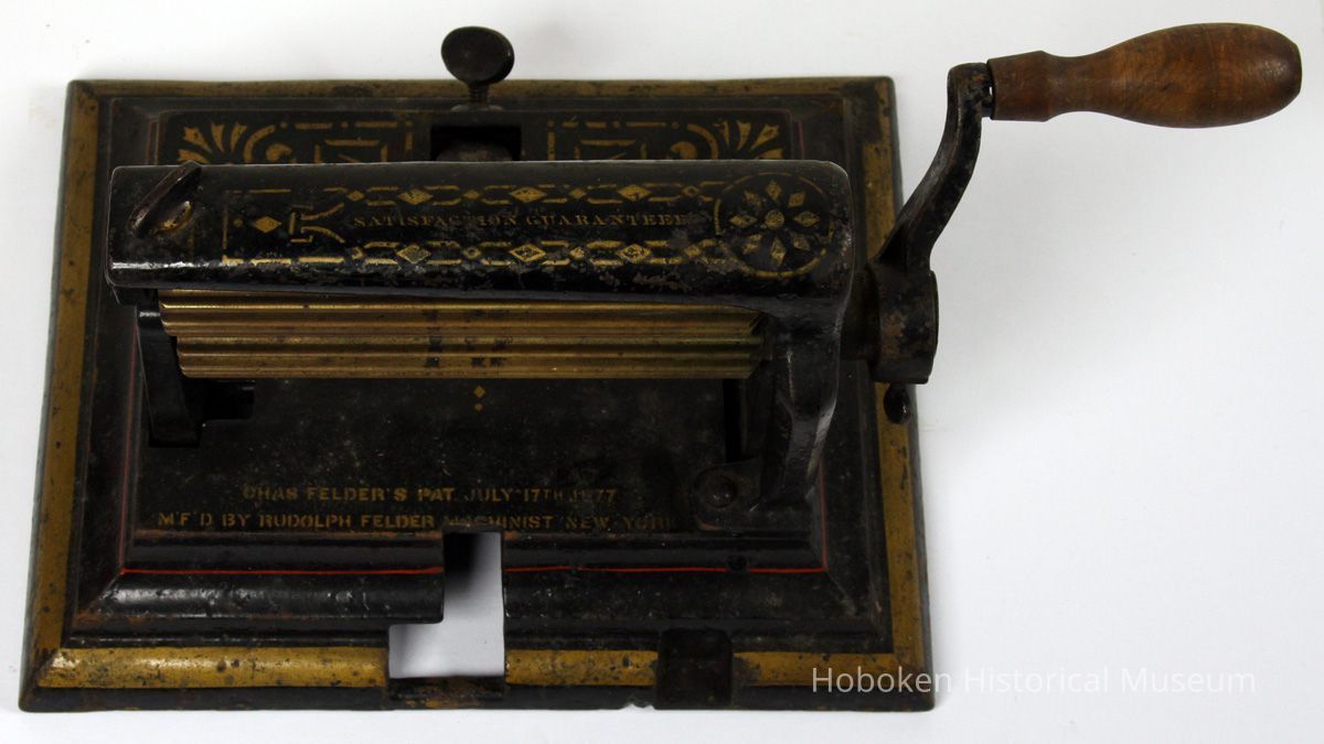 Fluting machine, Champion brand, invented by Charles Felder, Pat. July 17, 1877. picture number 1