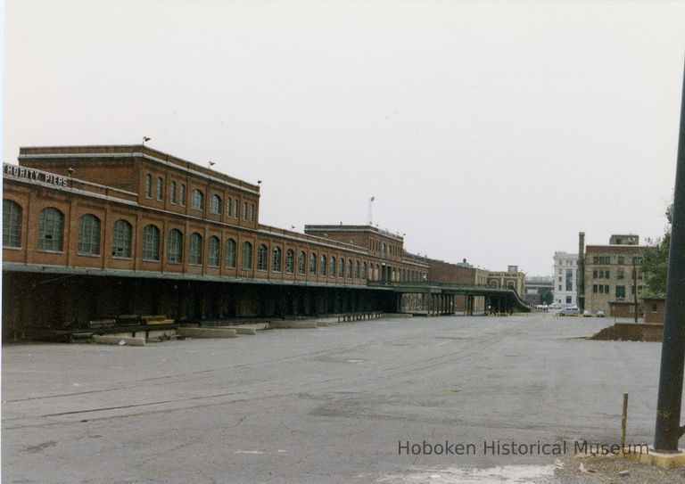 view of old Port Authority Piers headhouses