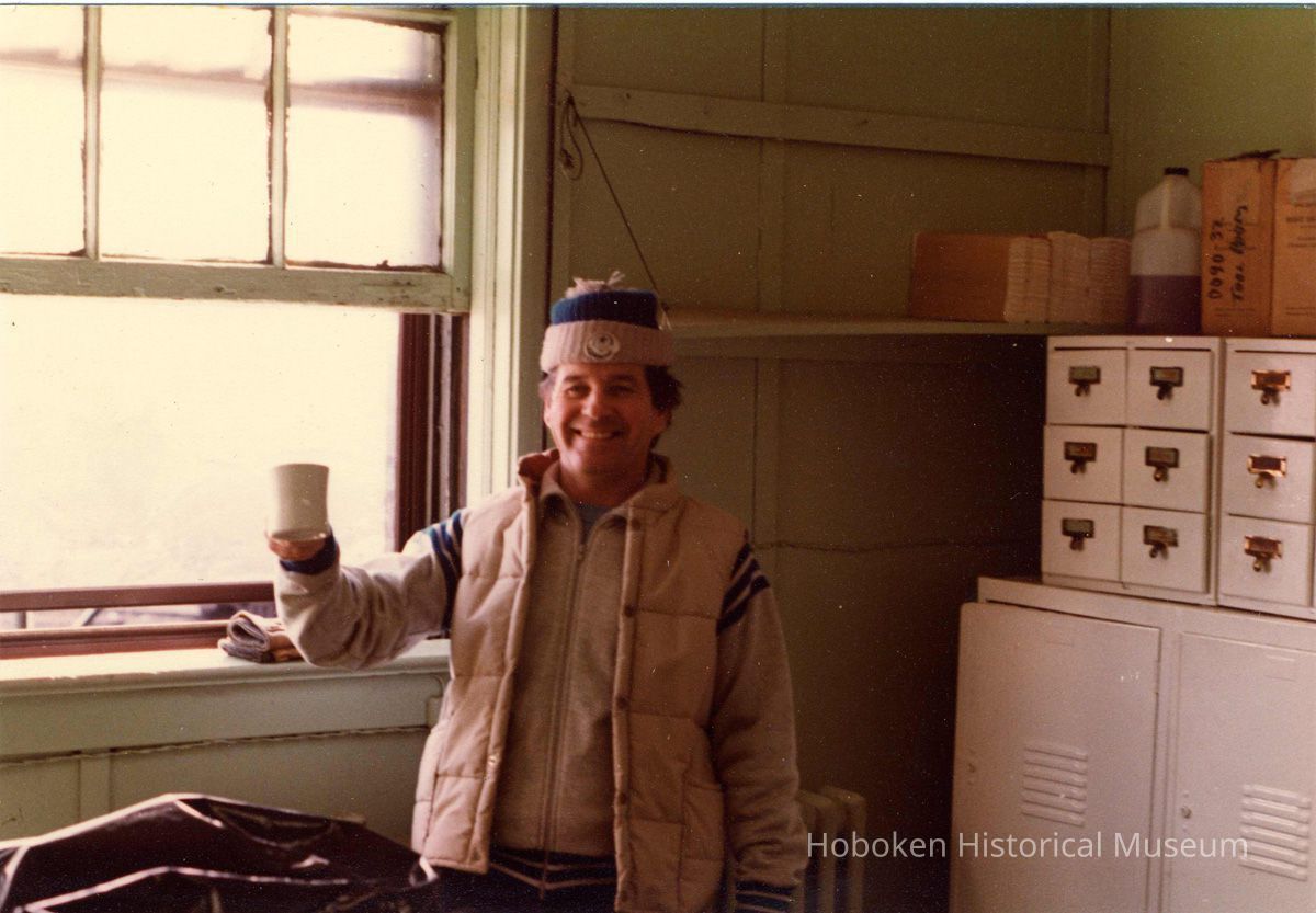 Digital scan of color photo of Bethlehem Steel Hoboken Shipyard, Hoboken, no date, circa 1970-1980. picture number 1