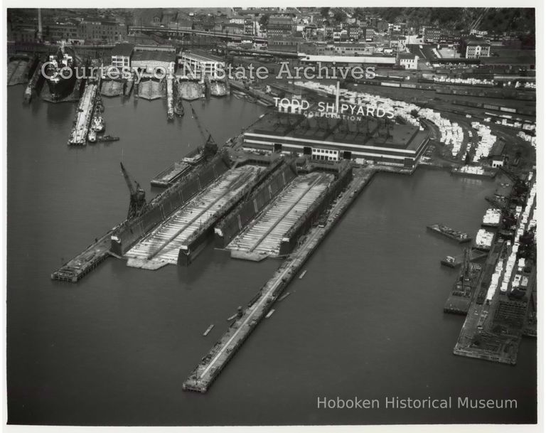 image Todd Shipyards aerial, June 1, 1951; Copyright: NJ State Archives