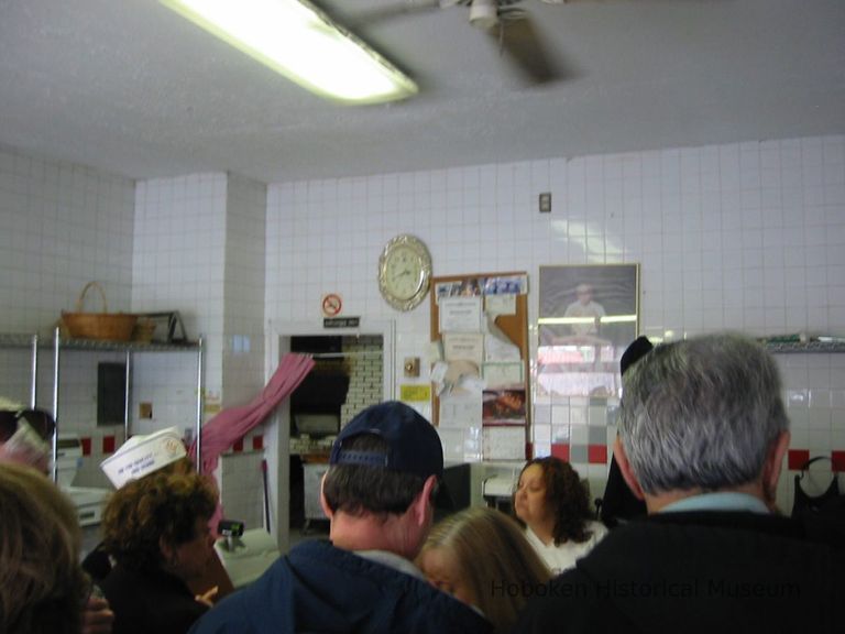 Digital copy of color photo of food tour members inside Marie's Bakery, 261 Second St., Hoboken, Oct. 18, 2003. picture number 1