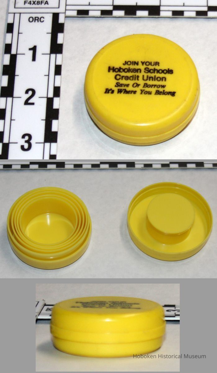 views of top, lid off, side