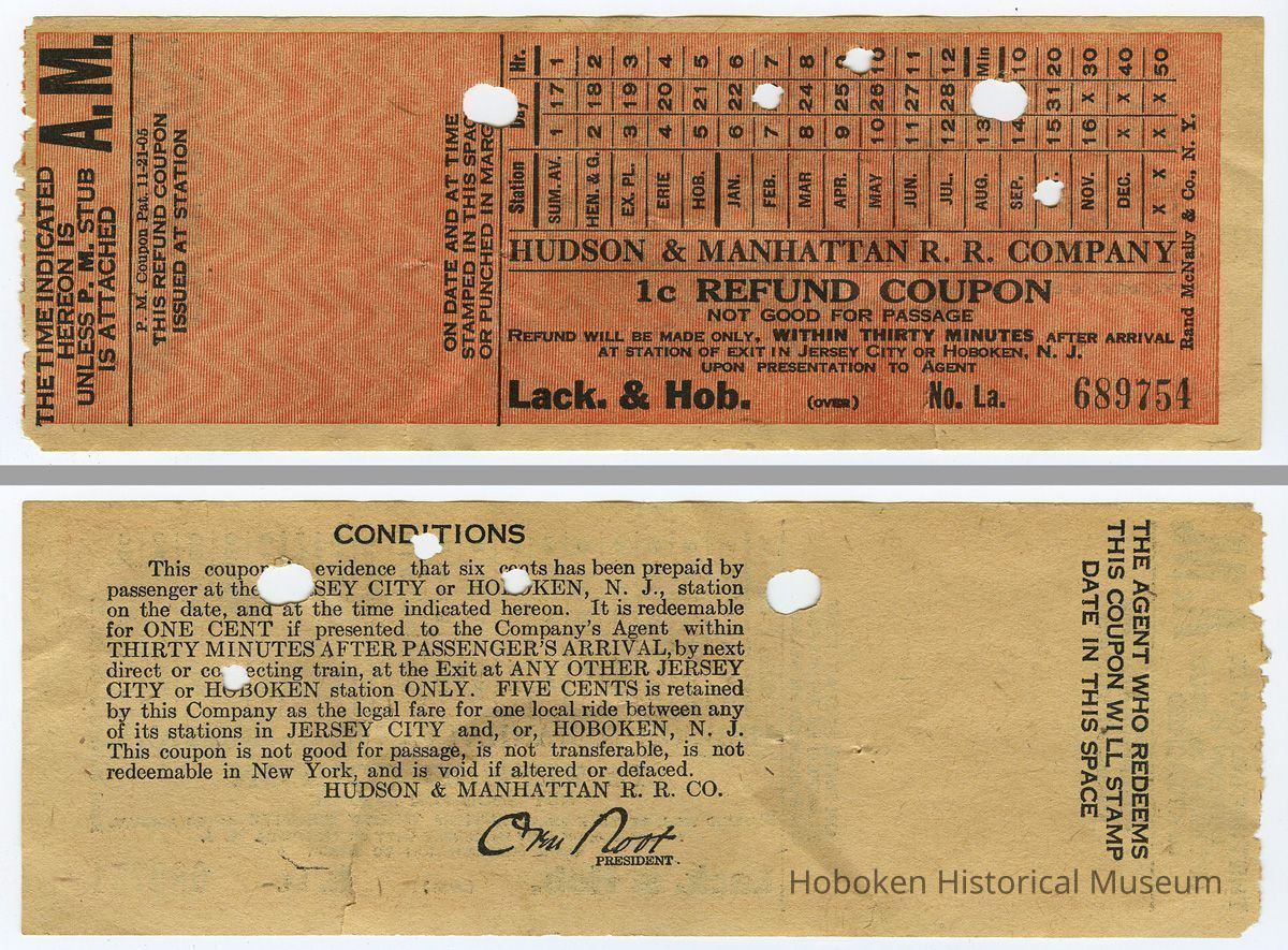 refund coupon: front and back