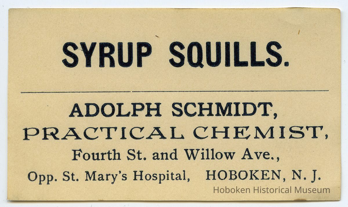 1: Syrup Squills; Adolph Schmidt, Practical Chemist