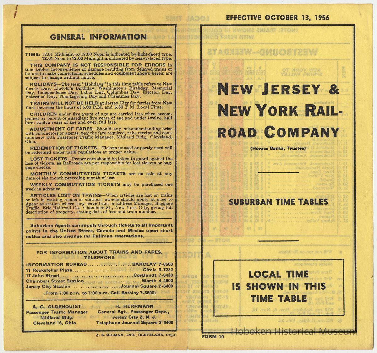 Effective Oct. 13, 1956, outside