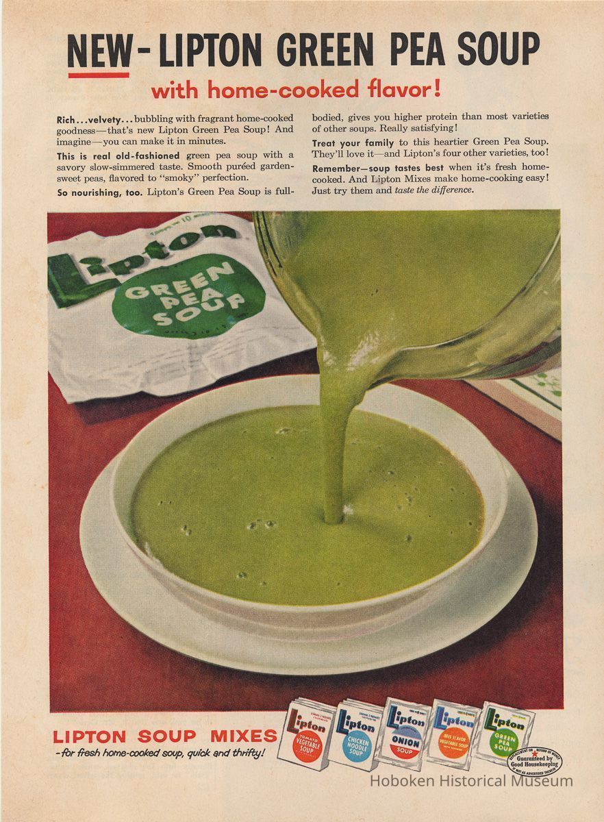 ad Lipton soup, Good Housekeeping Magazine, April, 1956