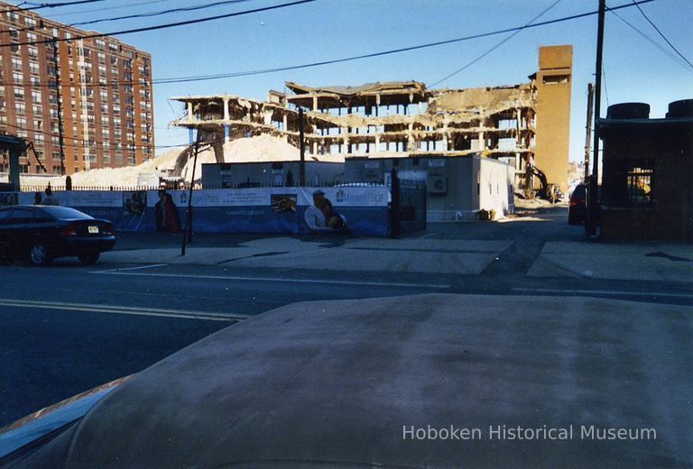 demolition seen from Hudson Street