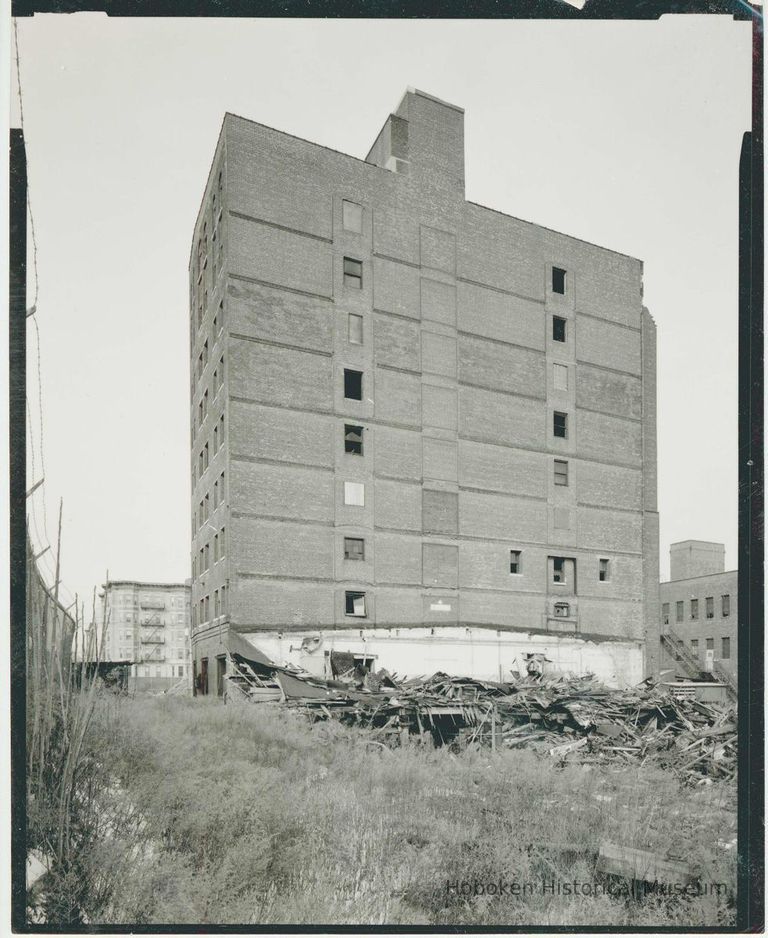 B+W photo of buildings, interiors and exteriors, of the Bethlehem Steel Shipyard, Hoboken Division, no date (ca 1990.) picture number 1