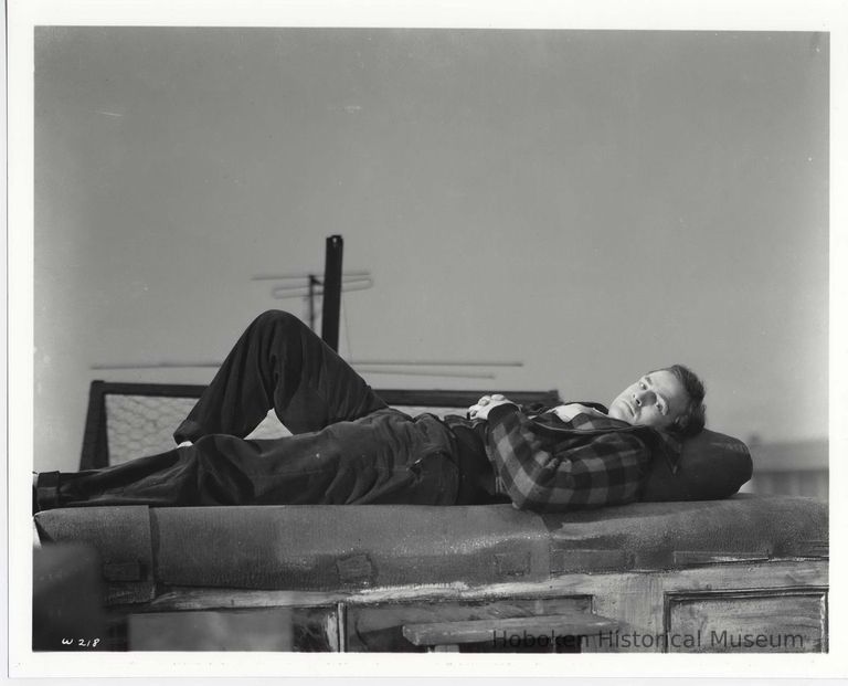 Black-and-white publicity photo of Marlon Brando as Terry Malloy in film 