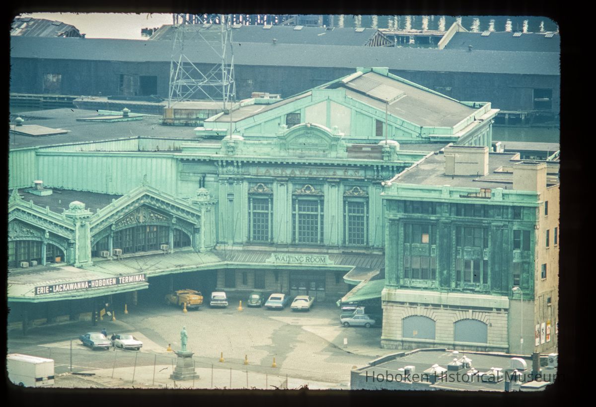 Color slide of aerial view of the Lackawanna Terminal façade picture number 1