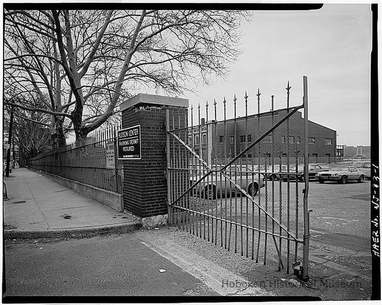 Digital image of entry to Port Authority Piers at River and First St., Hoboken, no date, circa 1963. picture number 1