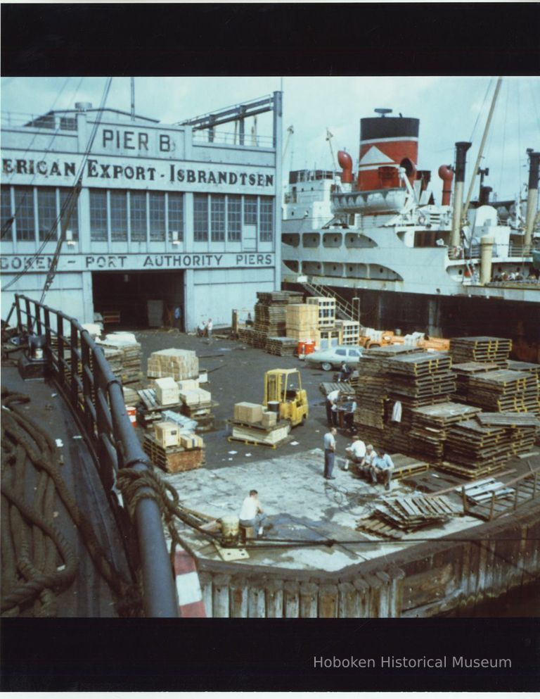 Color Photo: River end of Port Authority Pier B, Hoboken, no date, ca. 1965-1970. picture number 1