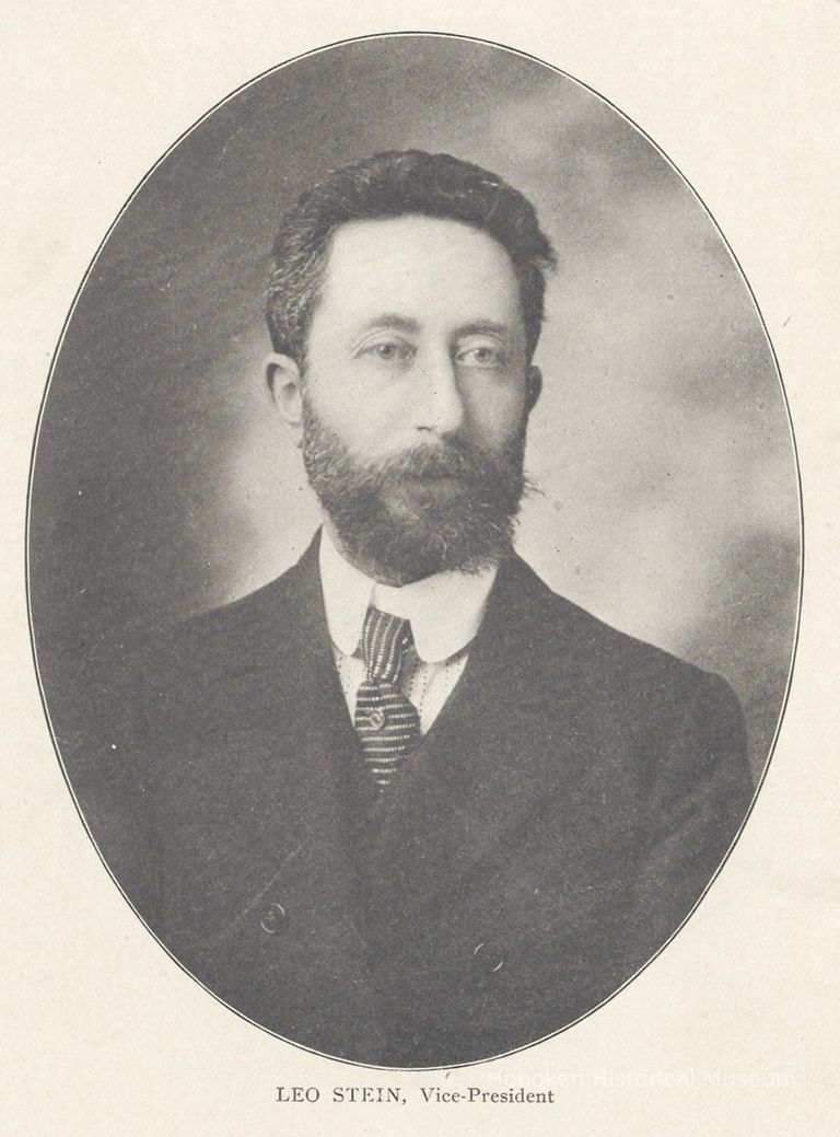 Printed B+W photograph of Leo Stein, Vice-President, Hoboken Board of Trade, Hoboken, ca. 1908. picture number 1