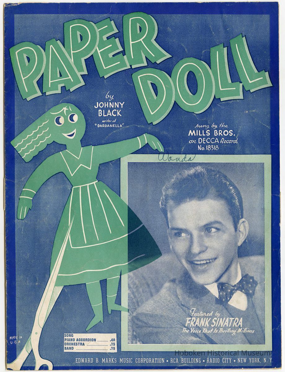 front cover: Paper Doll sheet music