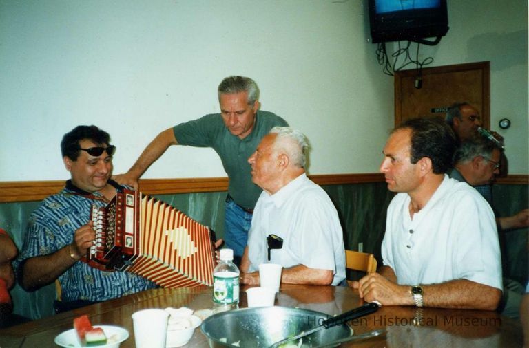 Color photo of the interior of the Monte San Giacomo Democratic Club, Inc. at 531 Adams St., during a Museum visit, Hoboken, July 9, 2000. picture number 1