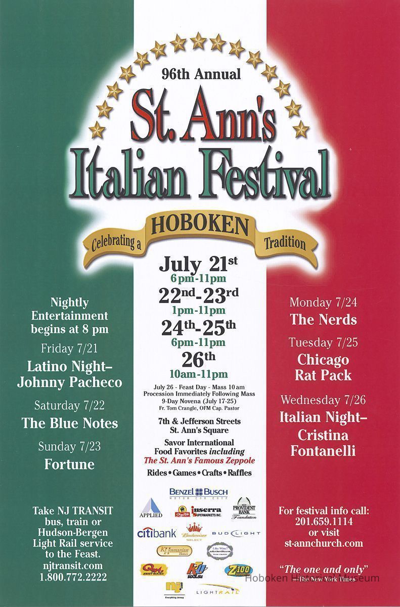 Poster: 96th Annual Saint Ann's Italian Festival, Hoboken, (2006). picture number 1