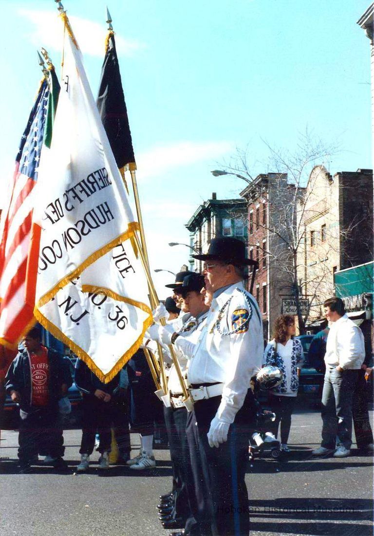 Color photo of the St. Patrick's Day Parade, Hoboken, 1987(?). picture number 1