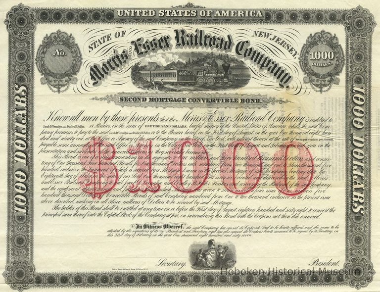 bond certificate portion at top, cropped edges