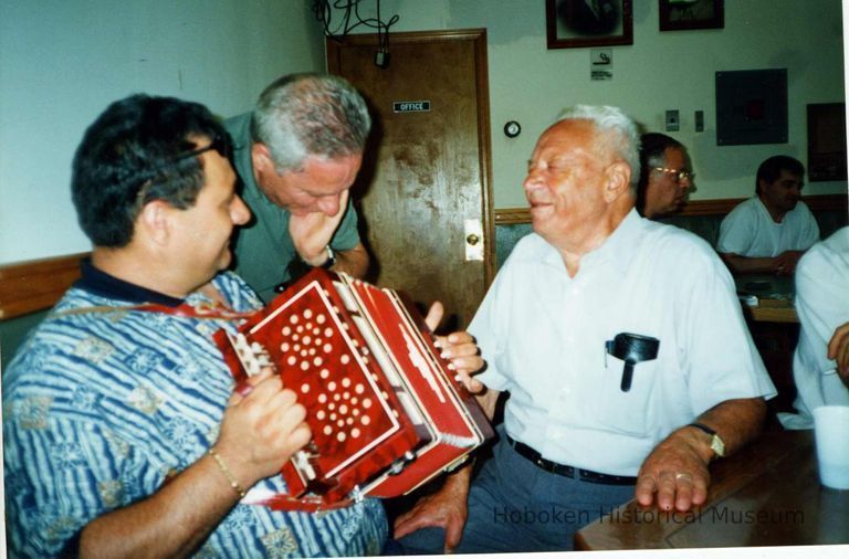 Color photo of the interior of the Monte San Giacomo Democratic Club, Inc. at 531 Adams St., during a Museum visit, Hoboken, July 9, 2000. picture number 1