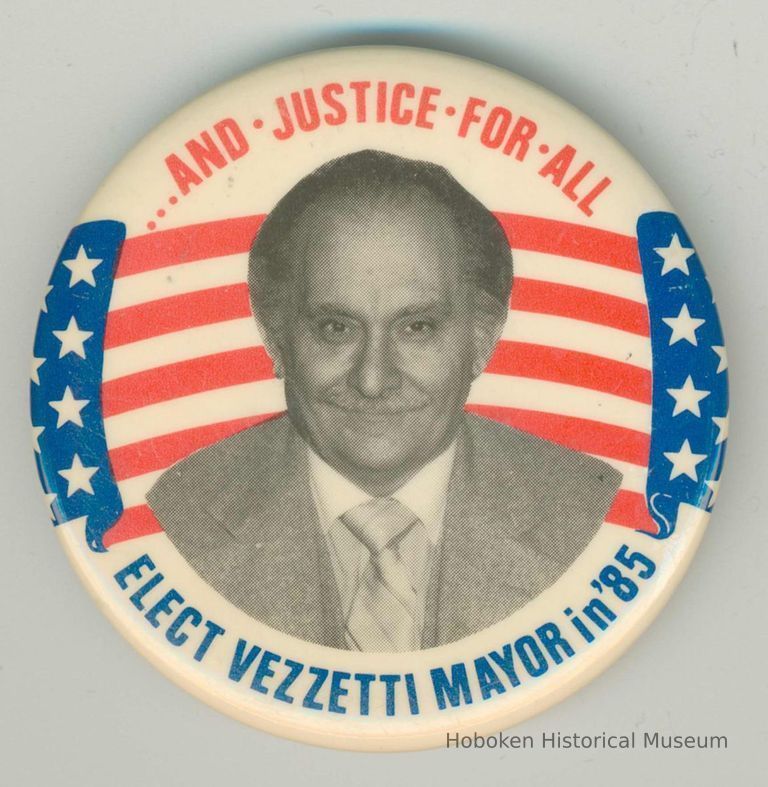 Button: Elect Vezzetti Mayor in 1985. 