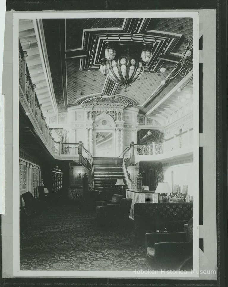 Digital image of photo of the interior of the steamer Priscilla as outfitted by W.& A. Fletcher Company, Hoboken, no date, circa 1895-1905. picture number 1