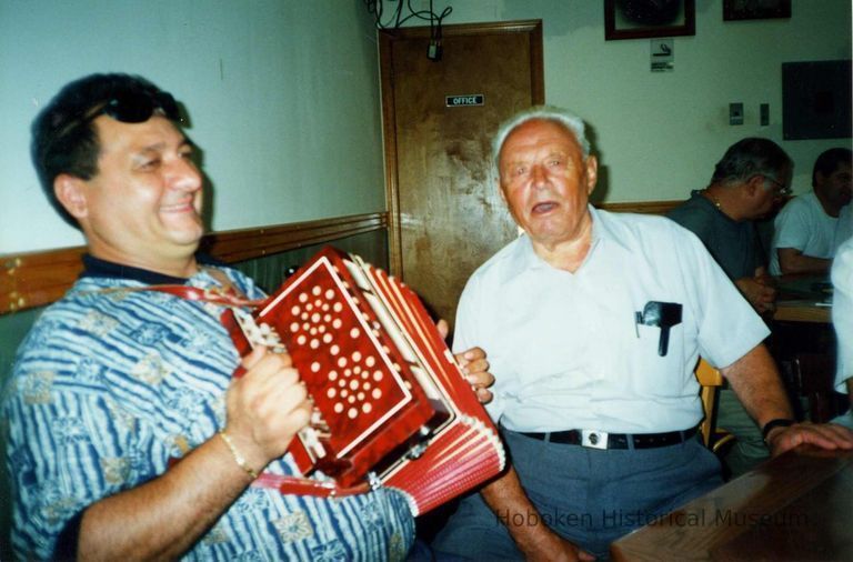 Color photo of the interior of the Monte San Giacomo Democratic Club, Inc. at 531 Adams St., during a Museum visit, Hoboken, July 9, 2000. picture number 1