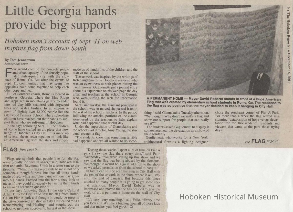 Newspaper clipping of article 