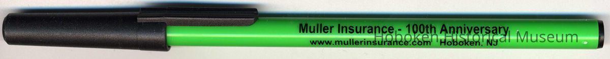 Pen issued for Centennial of Muller Insurance, 930 Washington St., Hoboken, 2006. picture number 1