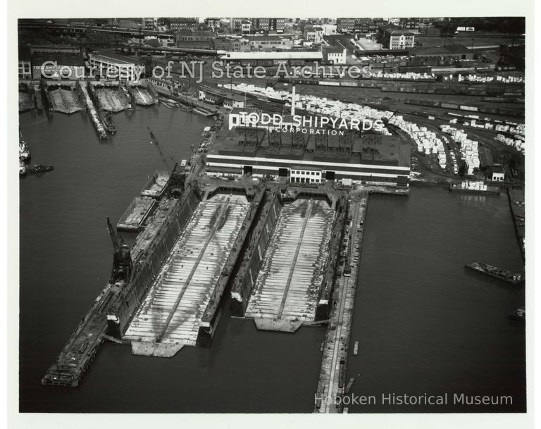 image Todd Shipyards aerial, June 1, 1951; Copyright: NJ State Archives