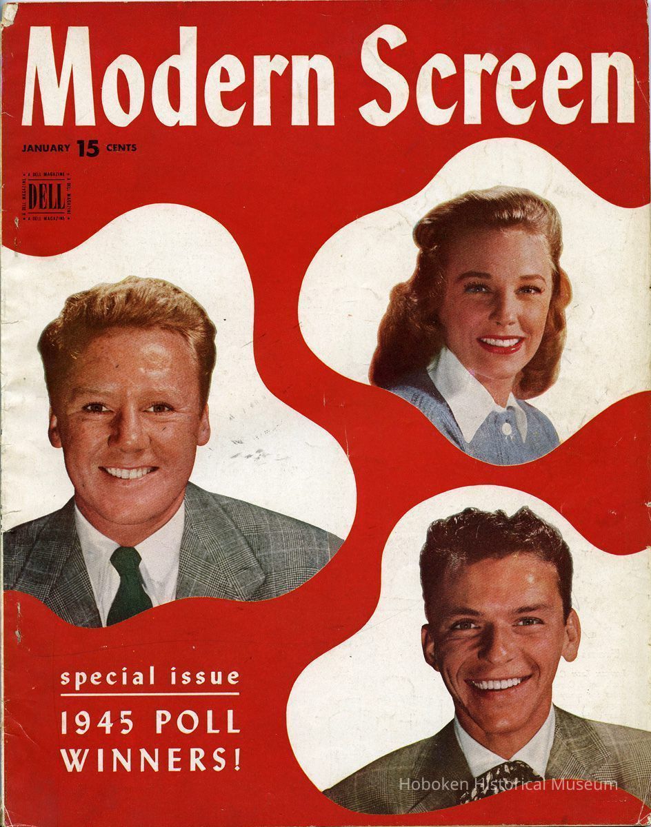 Modern Screen, January 1945: front cover Sinatra, Van Johnson, June Allyson
