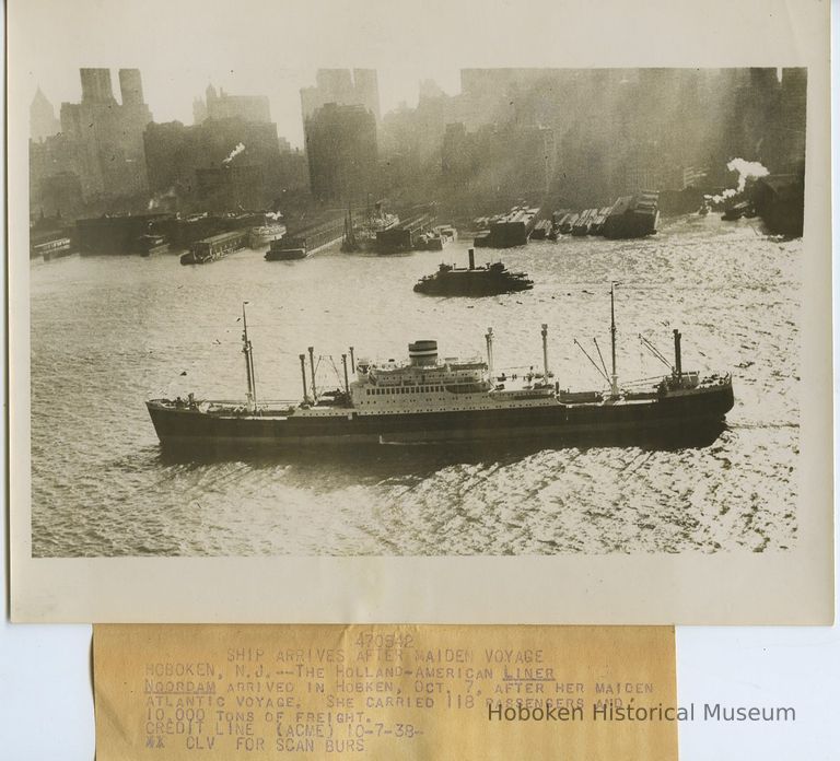 full print and caption, S.S. Noordam