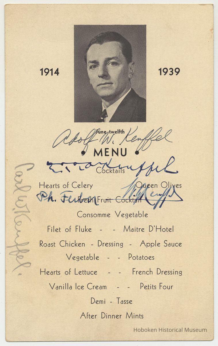 Adoph W. Keuffel + 3 Keuffel signatures; Ferber