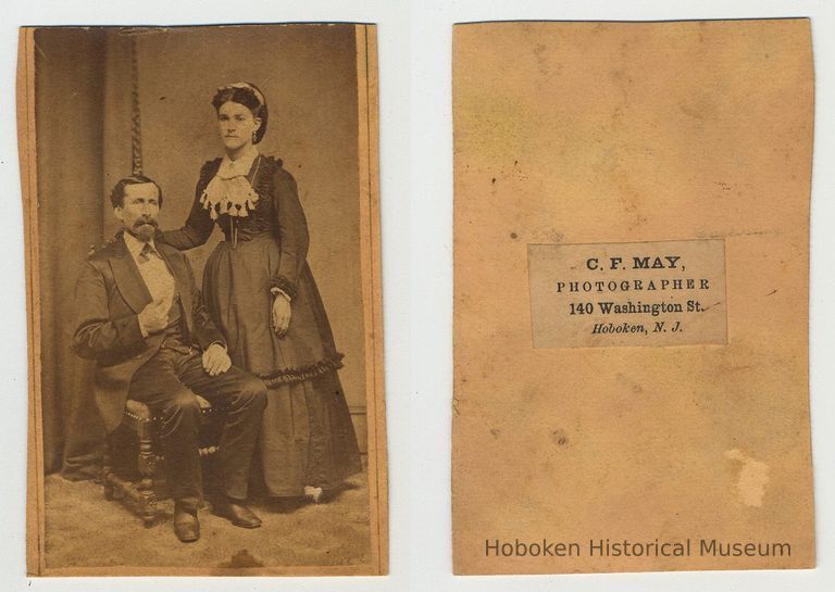 Shown front & back: man & woman; C.F. May, Photographer