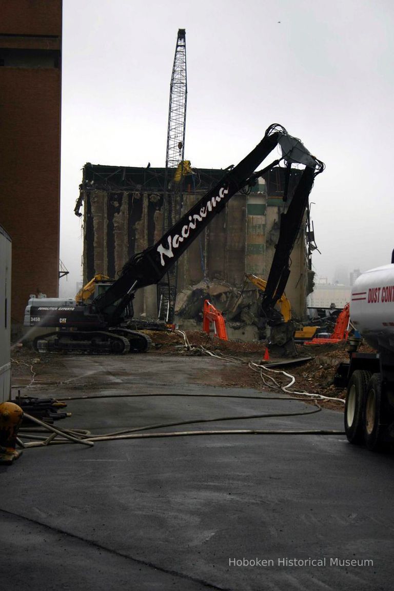 Digital color image of the Maxwell House Coffee plant site with demolition underway, Hoboken, October 2004 picture number 1