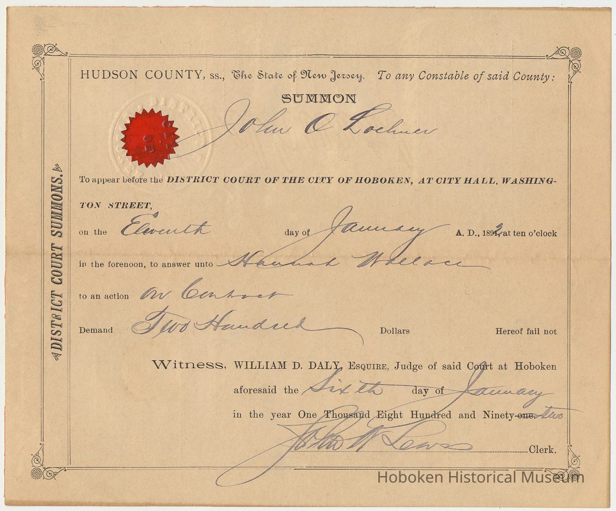 side 1: District Court Summons
