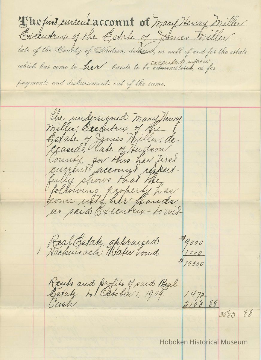 first page of accounts: assets