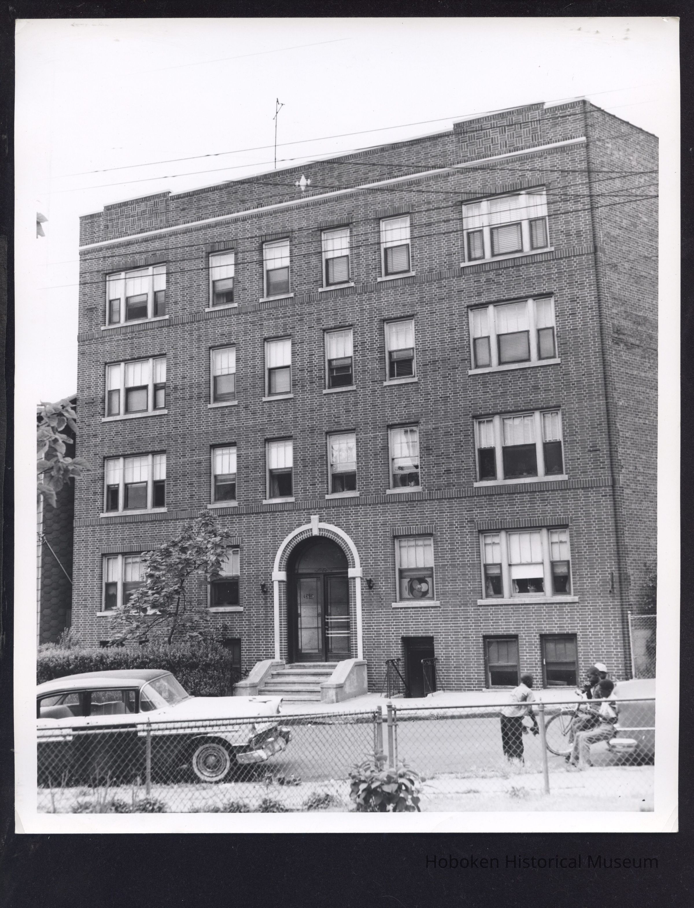 B&W photo of apartment building at 65 Summit Avenue, Jersey City. picture number 1