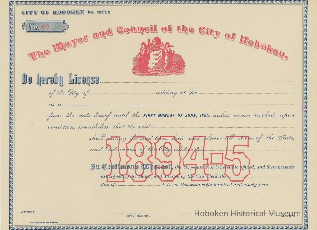 license no. 60, typical
