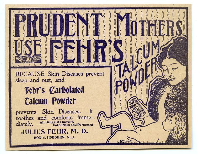 ad: Fehr's Carbolated Talcum Powder