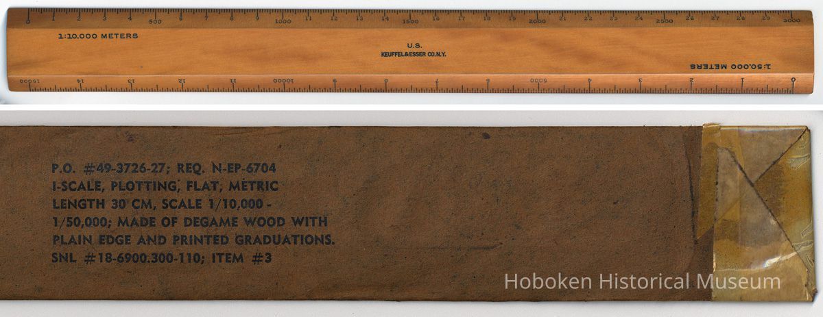 I-scale [rule], plotting, flat, metric, 30 centimeters long