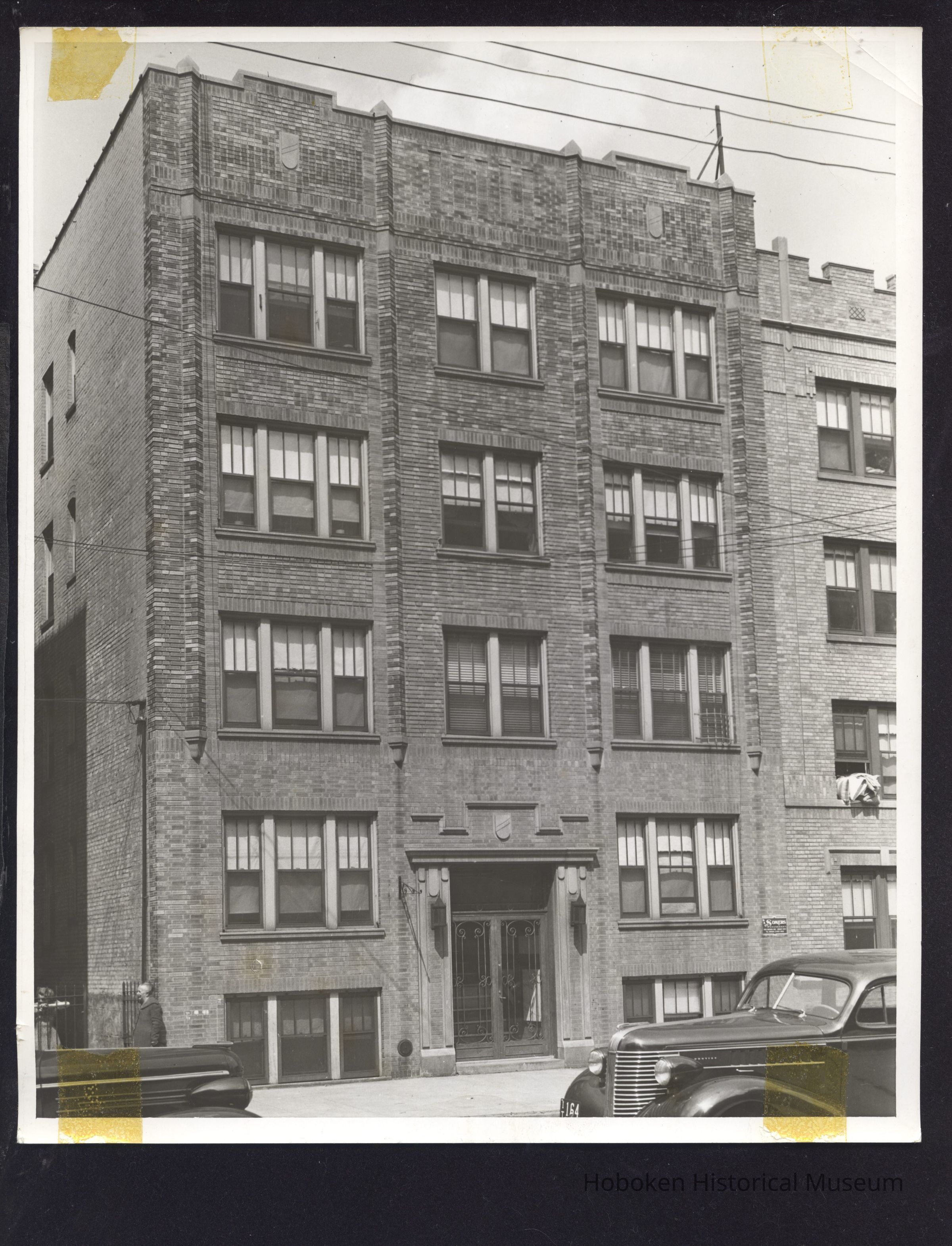 B&W photo of apartment building at 133 Van Wagenen Avenue, Jersey City. picture number 1