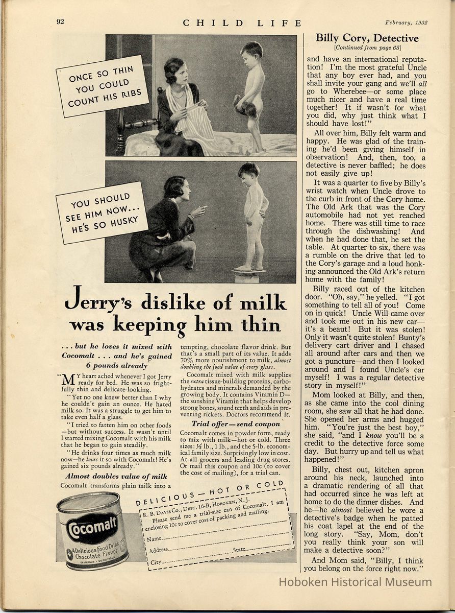 Cocomalt ad, pg 92, Child Life, Feb. 1932