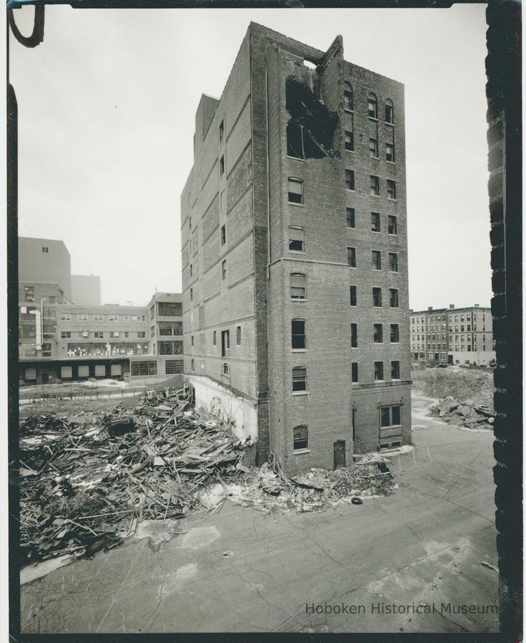 B+W photo of buildings, interiors and exteriors, of the Bethlehem Steel Shipyard, Hoboken Division, no date (ca 1990.) picture number 1