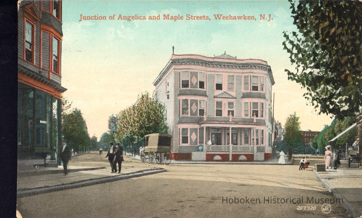 Postcard: Angelica and Maple Street, Weehawken, NJ picture number 1