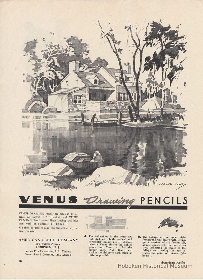 ad; Venus Drawing Pencils, Nov. 1941