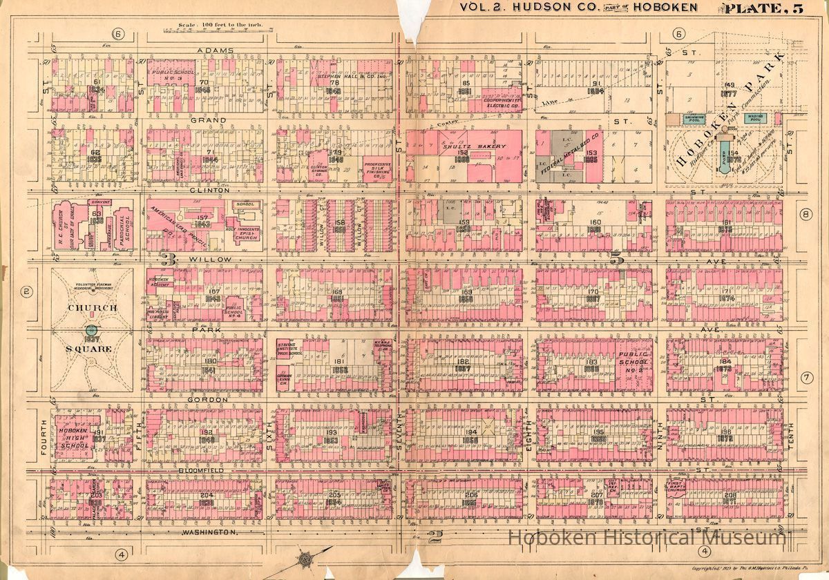 Hopkins Atlas 1923 plate five full map